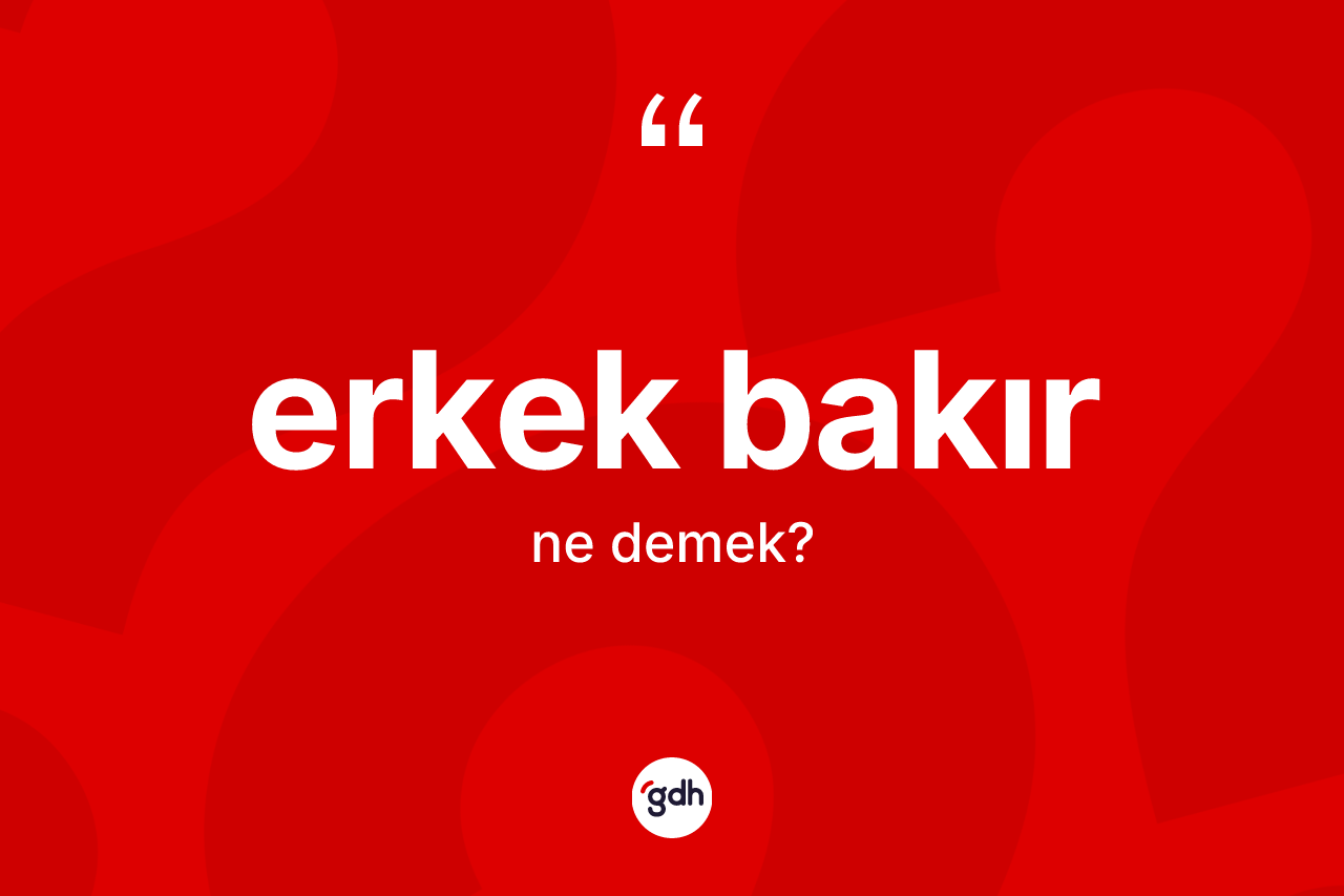 Erkek bakır kelimesinin sözlükteki tanımı nedir? Erkek bakır kelimesinin TDK'ya göre açıklaması nedir?