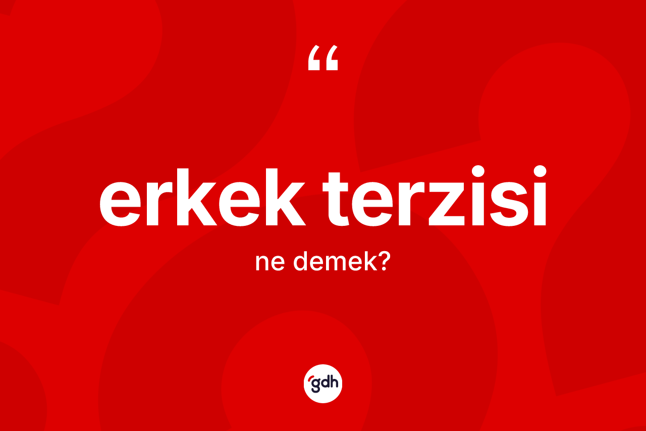 Erkek terzisi kelimesinin sözlükteki tanımı nedir? Erkek terzisinin kısaca tanımı nedir?