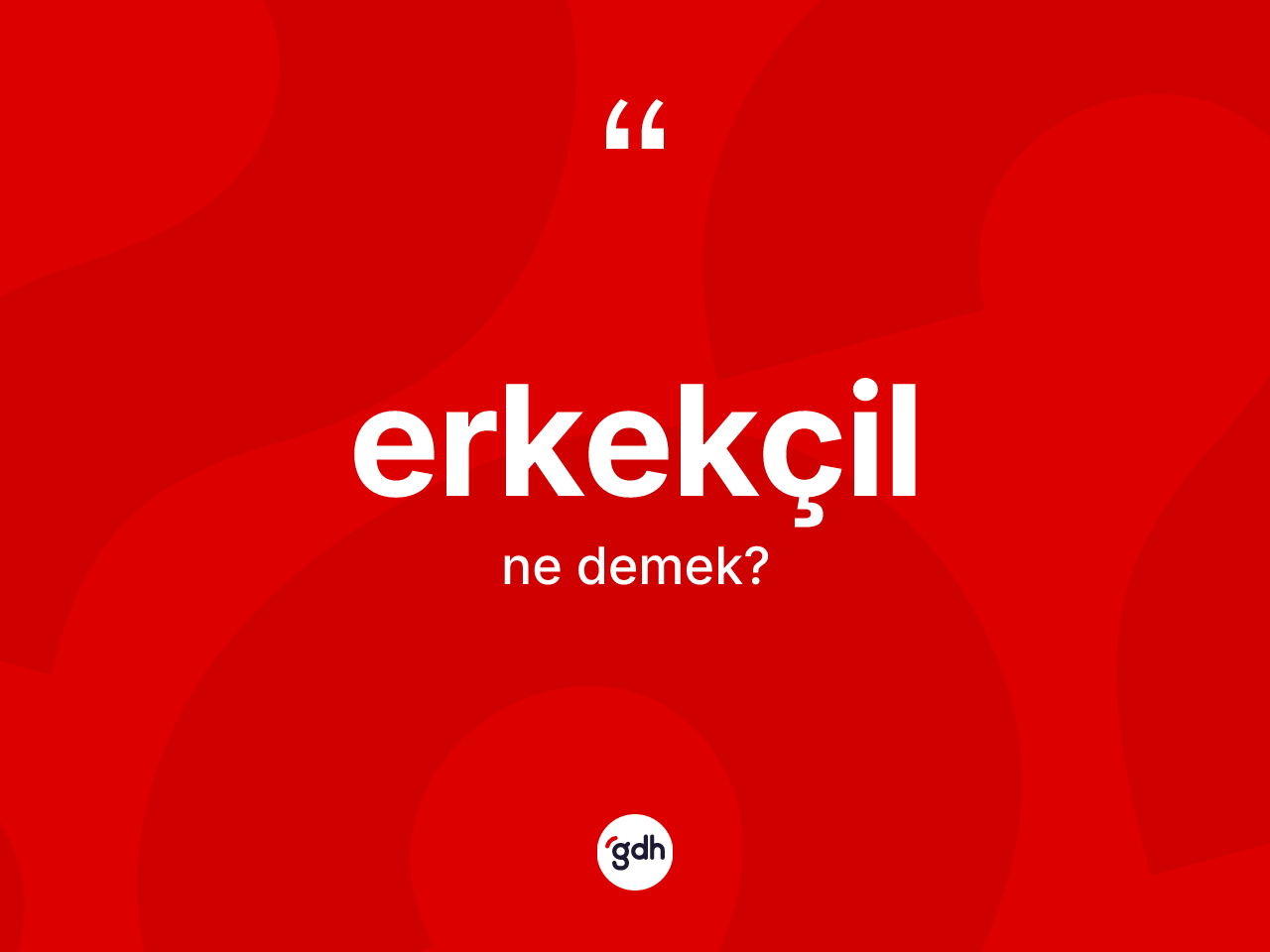 Erkekçil kelimesinin anlamı nedir? Erkekçil kelimesinin TDK anlamı nedir?