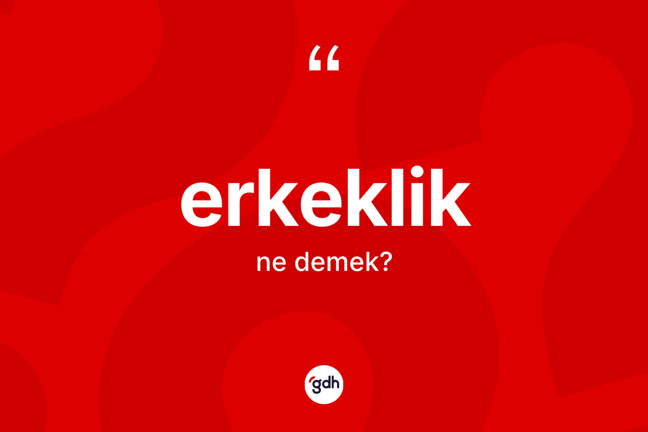 Erkeklik kelimesinin tanımı nedir? Erkekliğin TDK'ya göre anlamı nedir?