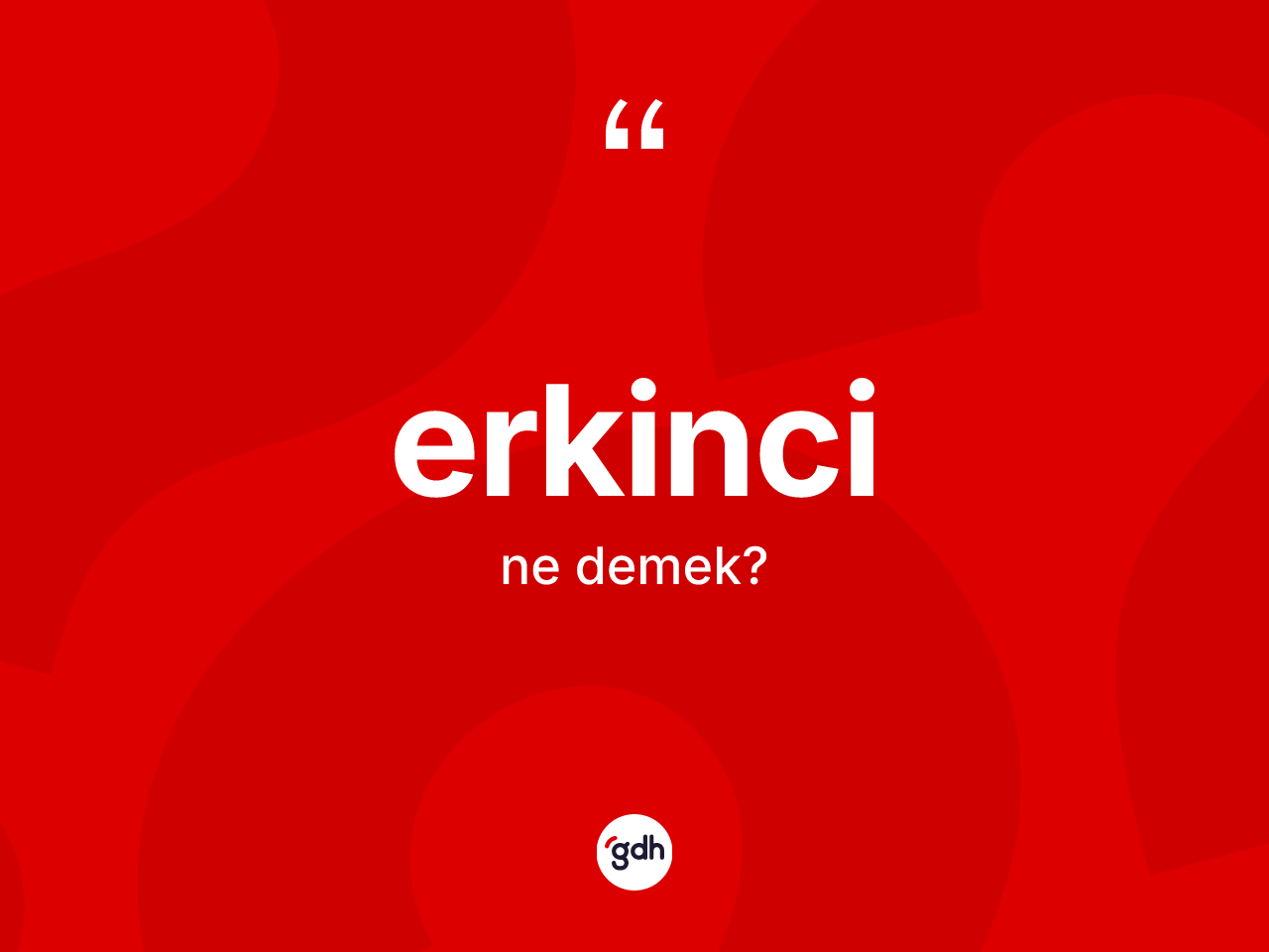 Erkinci kelimesinin anlamı nedir? Erkincinin TDK'ya göre anlamı nedir?
