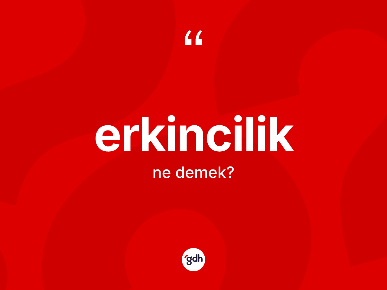 Erkincilik kelimesi ne anlama gelir? Erkinciliğin TDK'ya göre anlamı nedir?