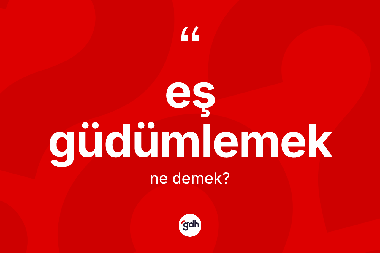 Eş güdümlemek kelimesinin tanımı nedir? Eş güdümlemeğin kısaca tanımı nedir?