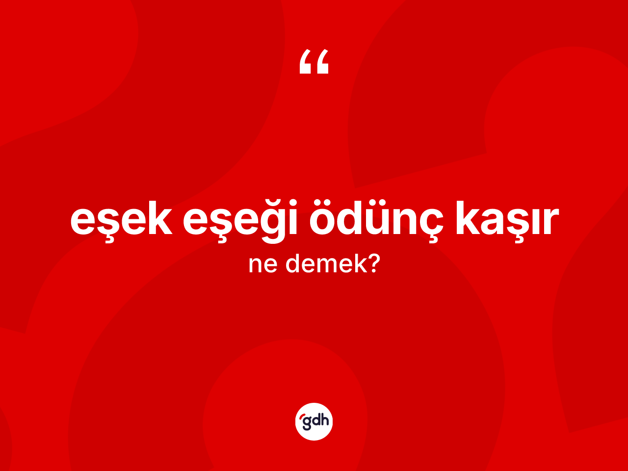 Eşek eşeği ödünç kaşır ifadesi ne demek? Eşek eşeği ödünç kaşır ifadesi nerede kullanılır?