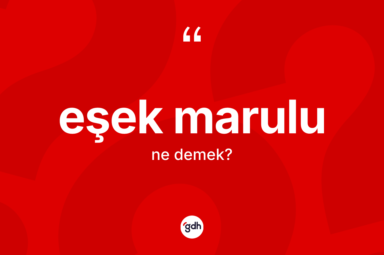 Eşek marulu kelimesinin anlamı nedir? Eşek marulunun TDK'ya göre anlamı nedir?