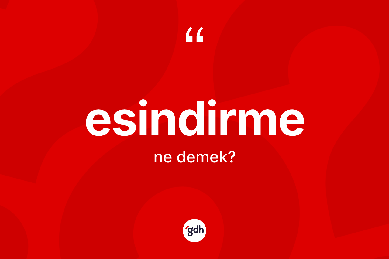 Esindirme kelimesi ne demek? Esindirme kelimesinin TDK anlamı nedir?