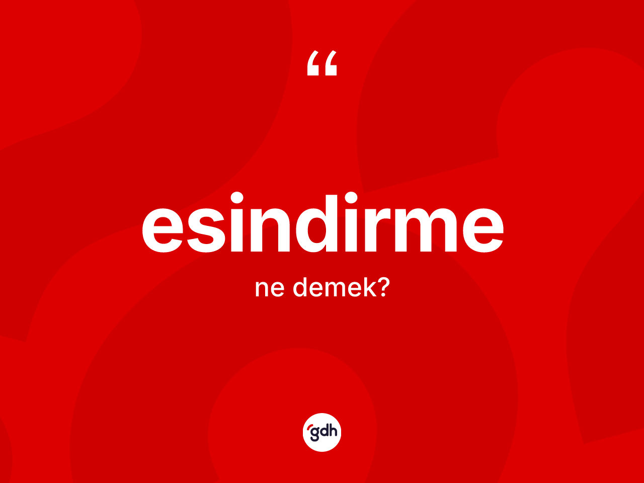 Esindirme kelimesi ne demek? Esindirme kelimesinin TDK anlamı nedir?