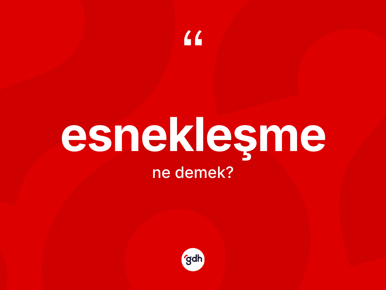 Esnekleşme kelimesinin tanımı nedir? Esnekleşmenin sözlükteki anlamı nedir?