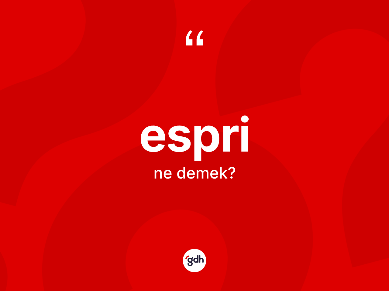 Espri kelimesi ne anlama gelir? Espri kelimesinin özellikleri nelerdir?