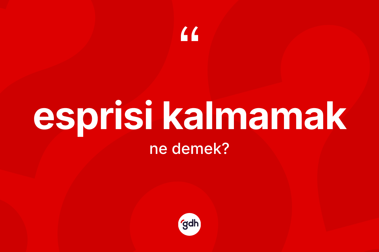 Esprisi kalmamak ifadesinin sözlükteki anlamı nedir? Esprisi kalmamak ifadesinin TDK anlamı nedir?