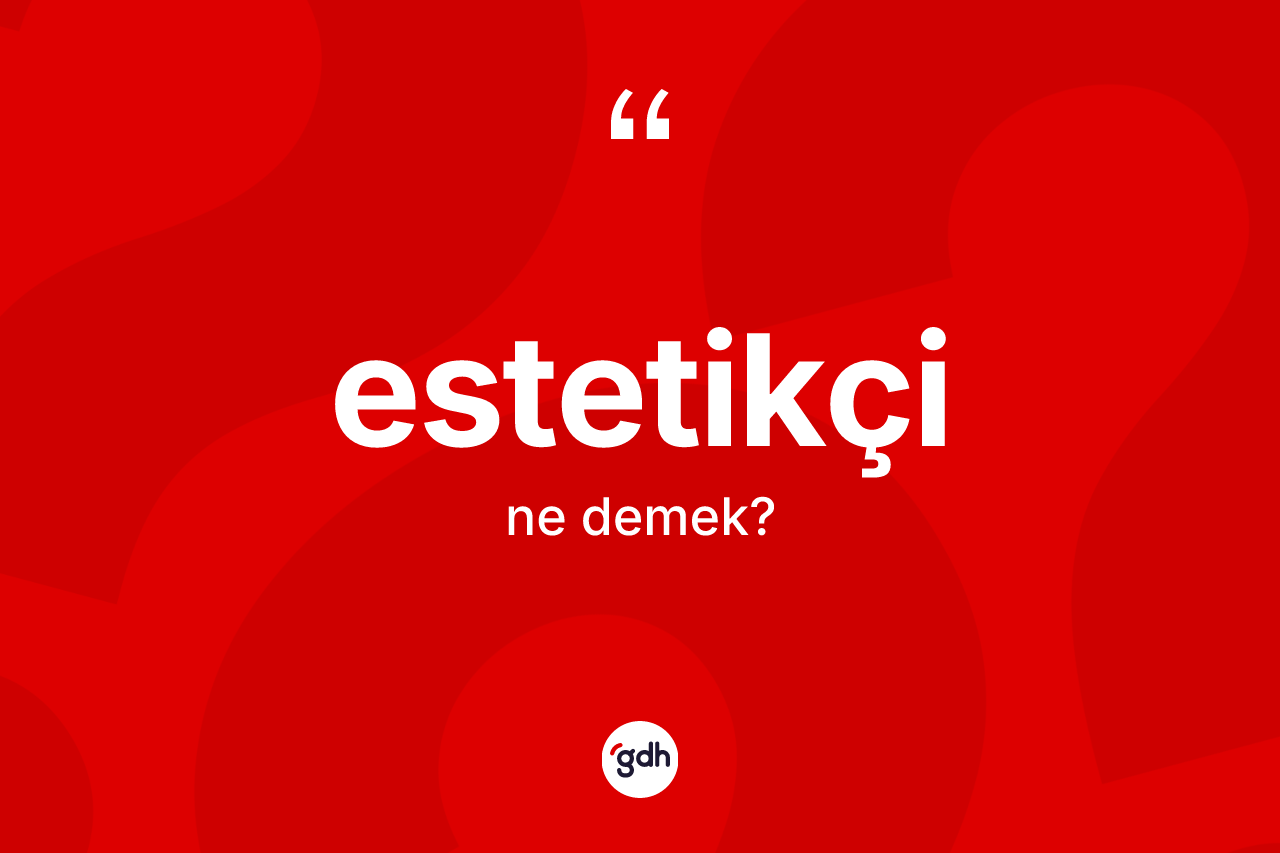 Estetikçi kelimesinin anlamı nedir? Estetikçinin kısaca tanımı nedir?