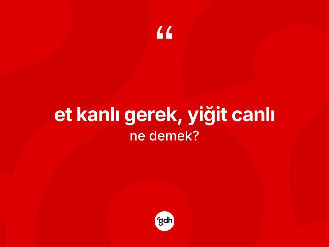Et kanlı gerek, yiğit canlı ifadesinin sözlükteki anlamı nedir? Et kanlı gerek, yiğit canlı ifadesi hangi durumlarda kullanılır?