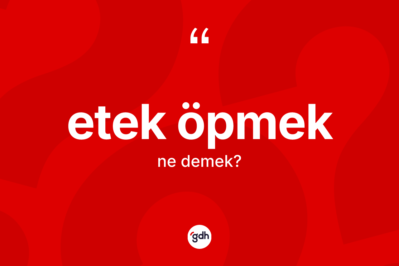 Etek öpmek ifadesinin kısaca anlamı nedir? Etek öpmek ifadesinin TDK'ya göre açıklaması nedir?