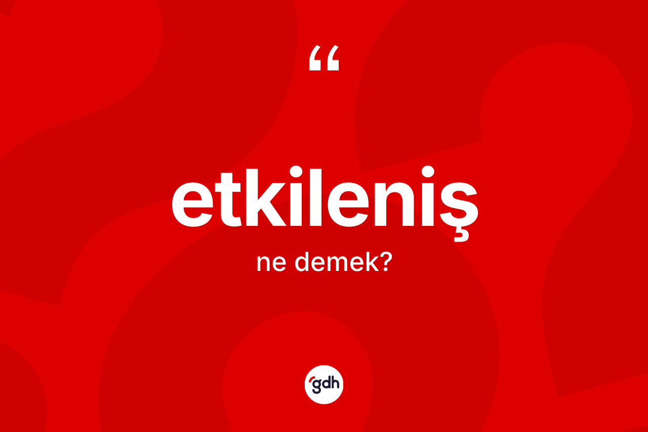 Etkileniş kelimesinin sözlükteki tanımı nedir? Etkileniş kelimesinin TDK'ya göre açıklaması nedir?