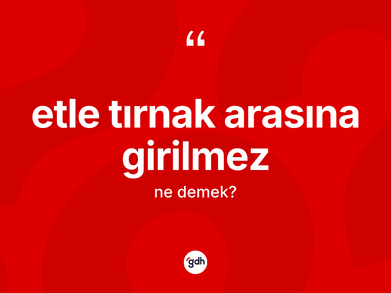 Etle tırnak arasına girilmez ifadesinin tanımı nedir? Etle tırnak arasına girilmez ifadesinin TDK'ya göre açıklaması nedir?