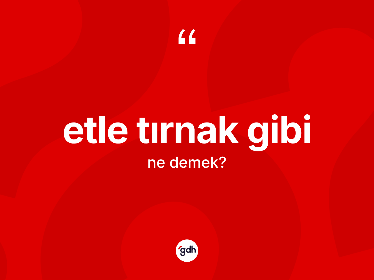 Etle tırnak gibi ifadesinin tanımı nedir? Etle tırnak gibi ifadesi hangi durumlarda kullanılır?