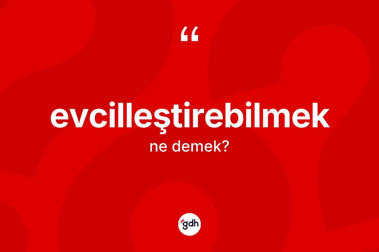 Evcilleştirebilmek kelimesinin tanımı nedir?