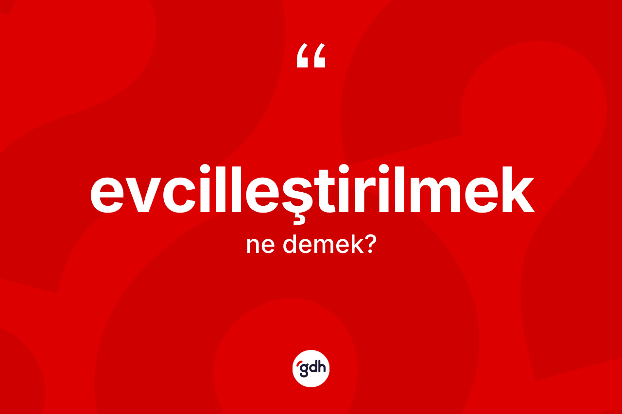 Evcilleştirilmek kelimesi ne anlama gelir? Evcilleştirilmeğin TDK'ya göre anlamı nedir?