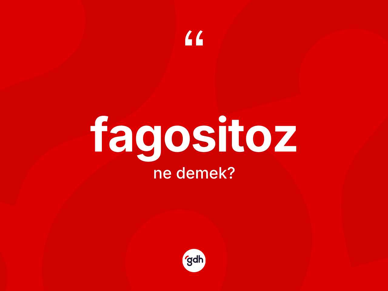 Fagositoz kelimesinin anlamı nedir? Fagositozun TDK'ya göre anlamı nedir?
