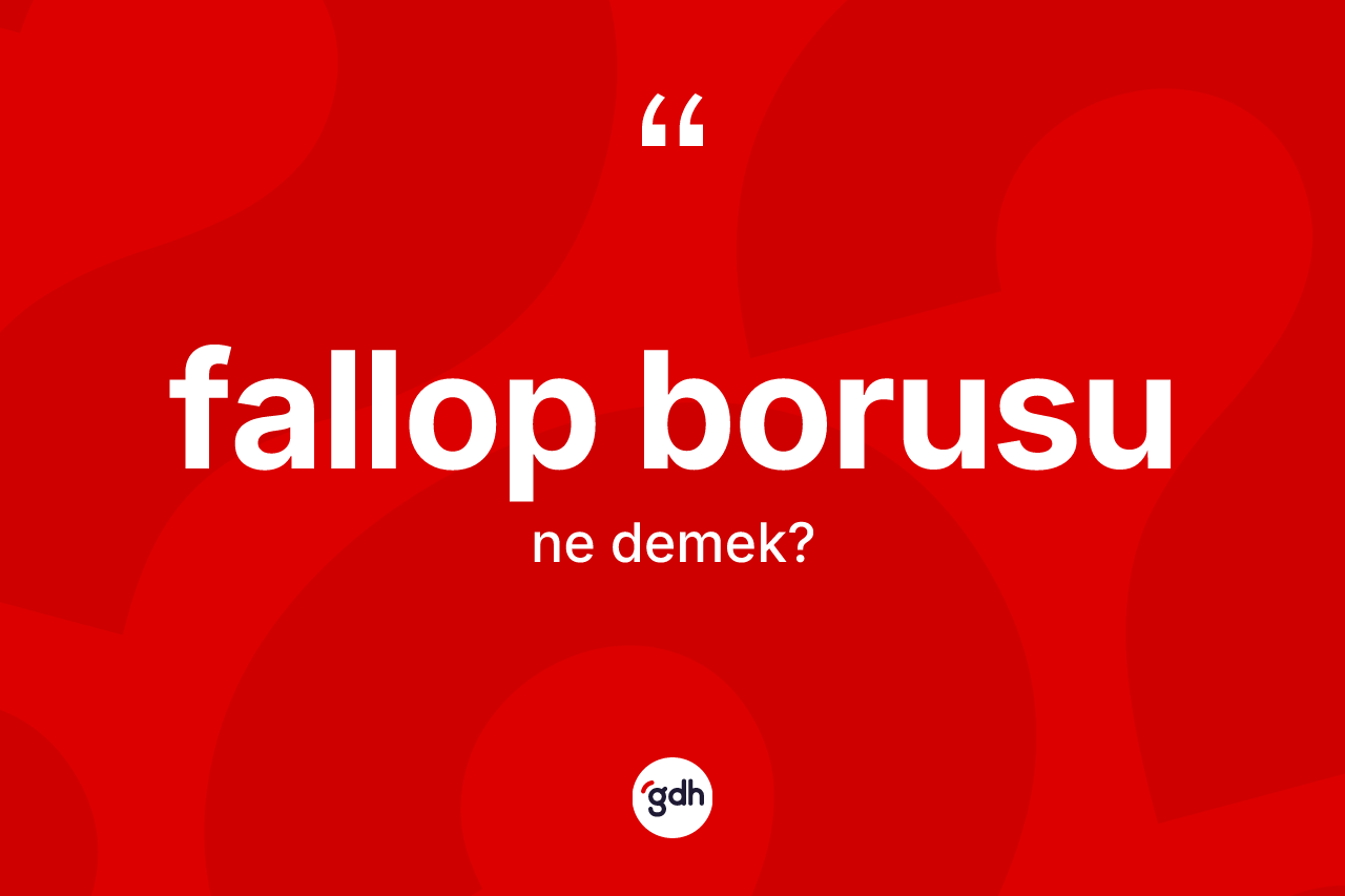 Fallop borusu kelimesi ne demek?