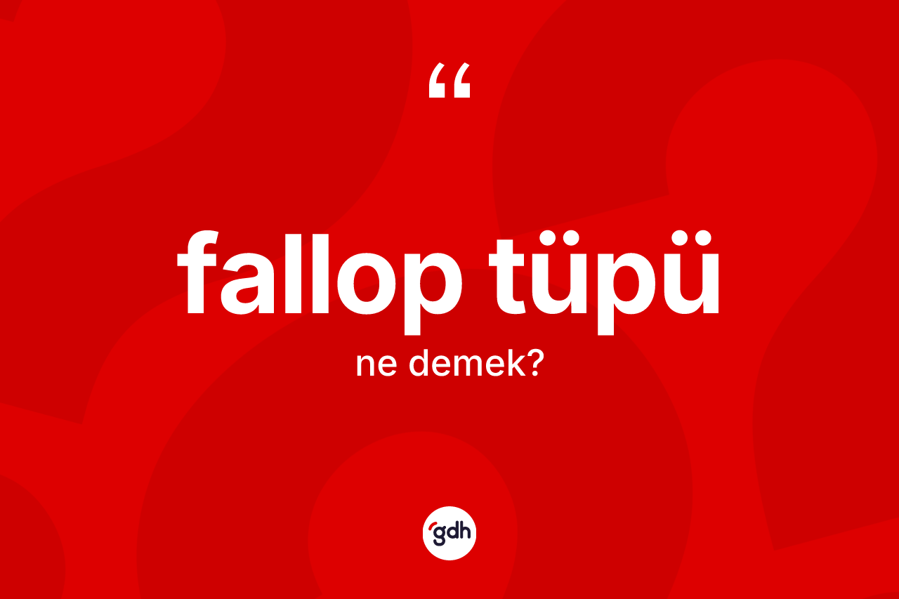 Fallop tüpü kelimesinin sözlükteki tanımı nedir?