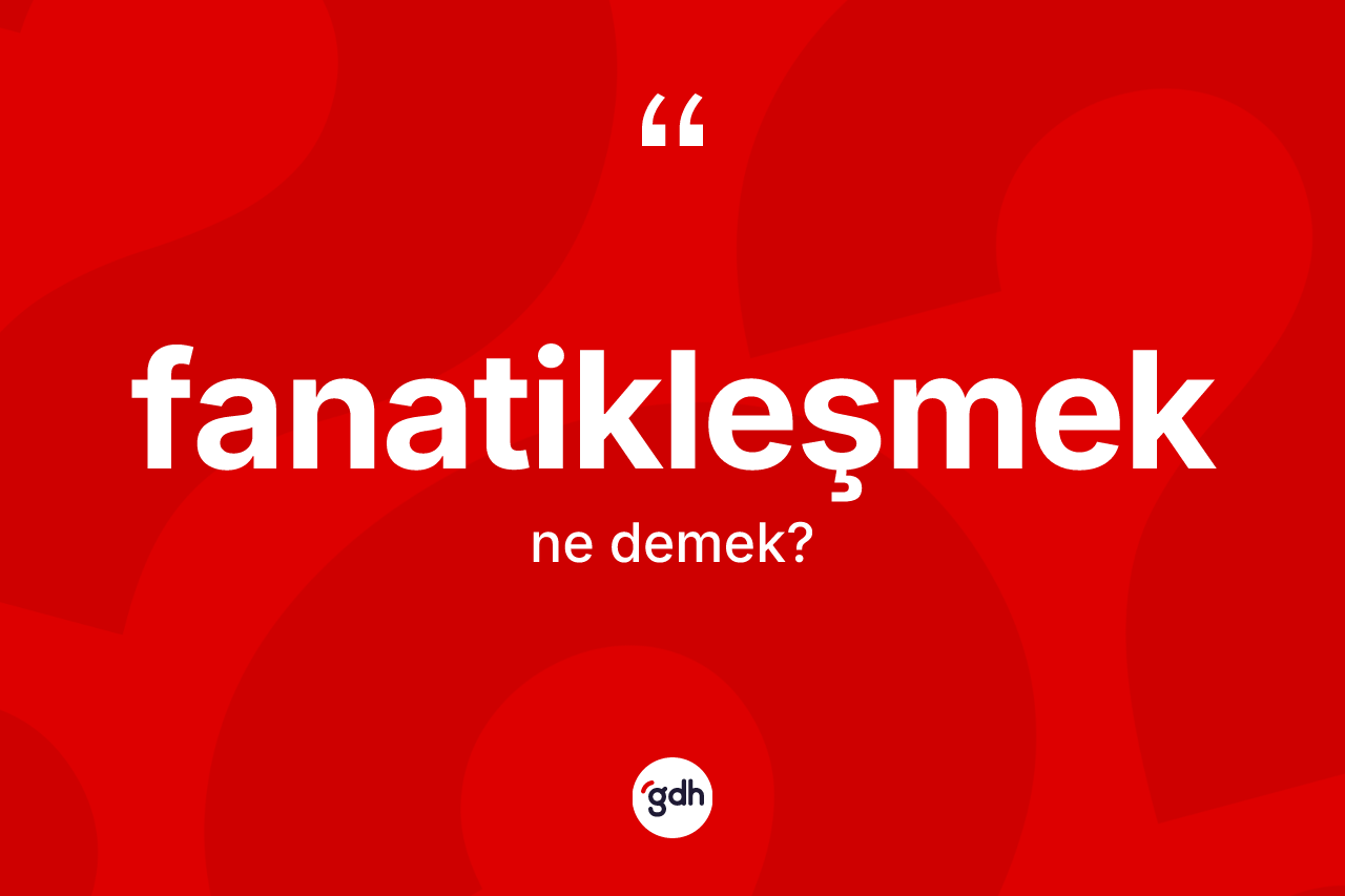 Fanatikleşmek kelimesi ne demek?