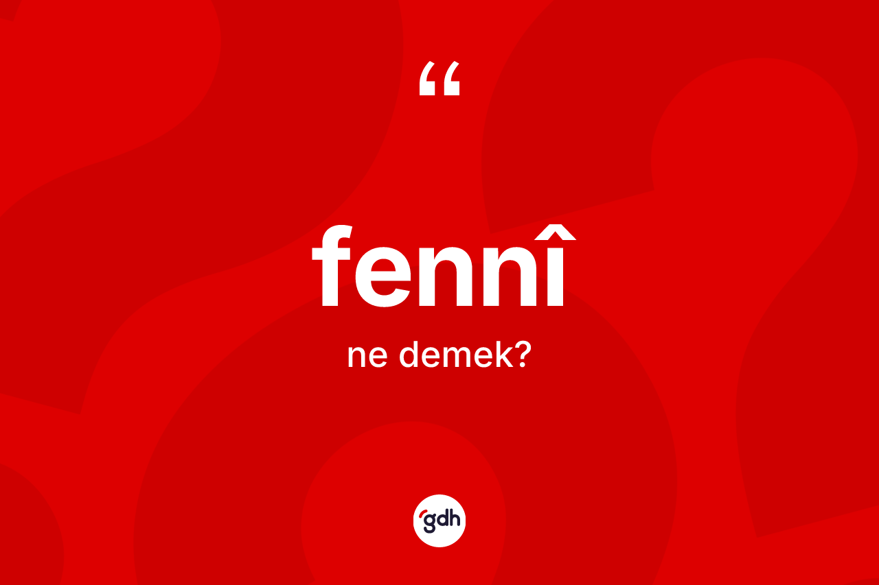 Fennî ne demek? Fennî kelimesinin TDK'ya göre açıklaması nedir?
