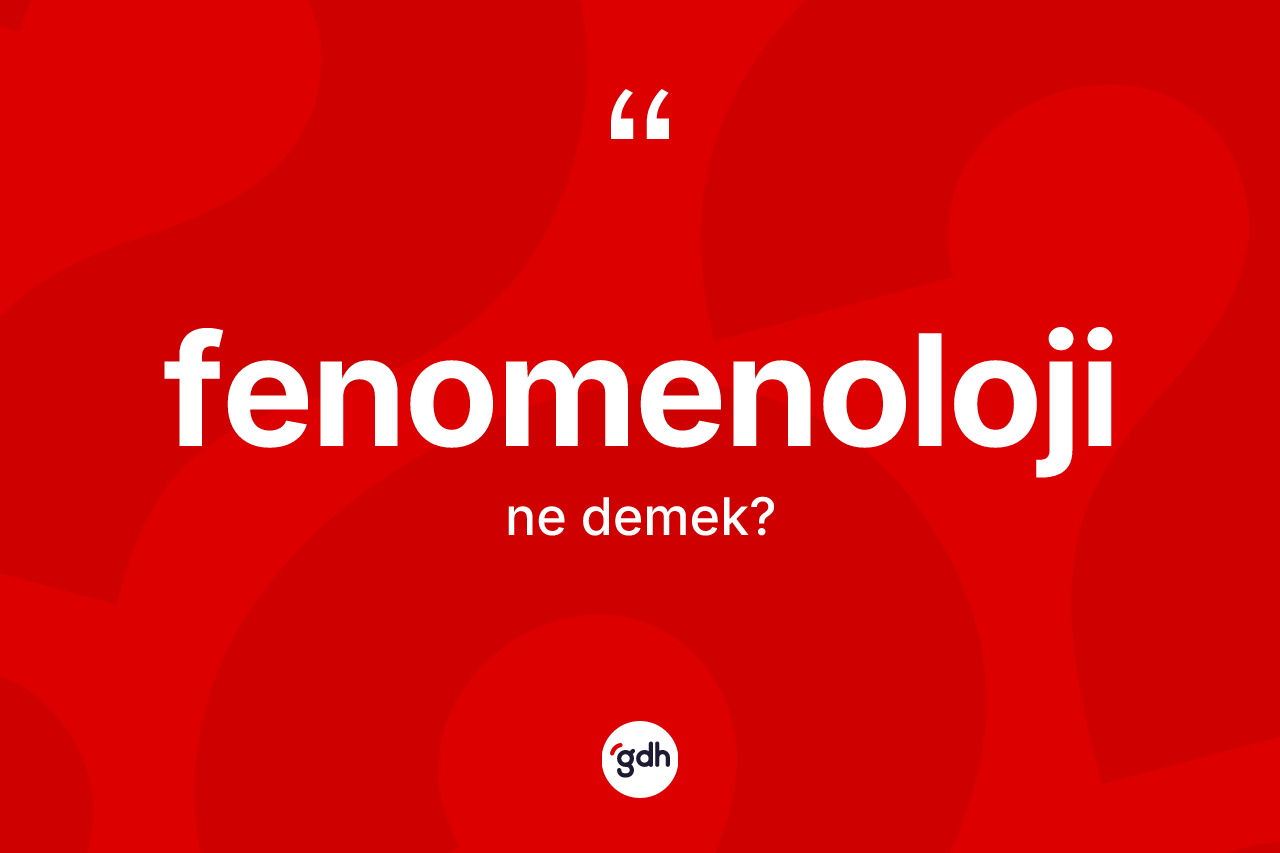 Fenomenoloji nedir?