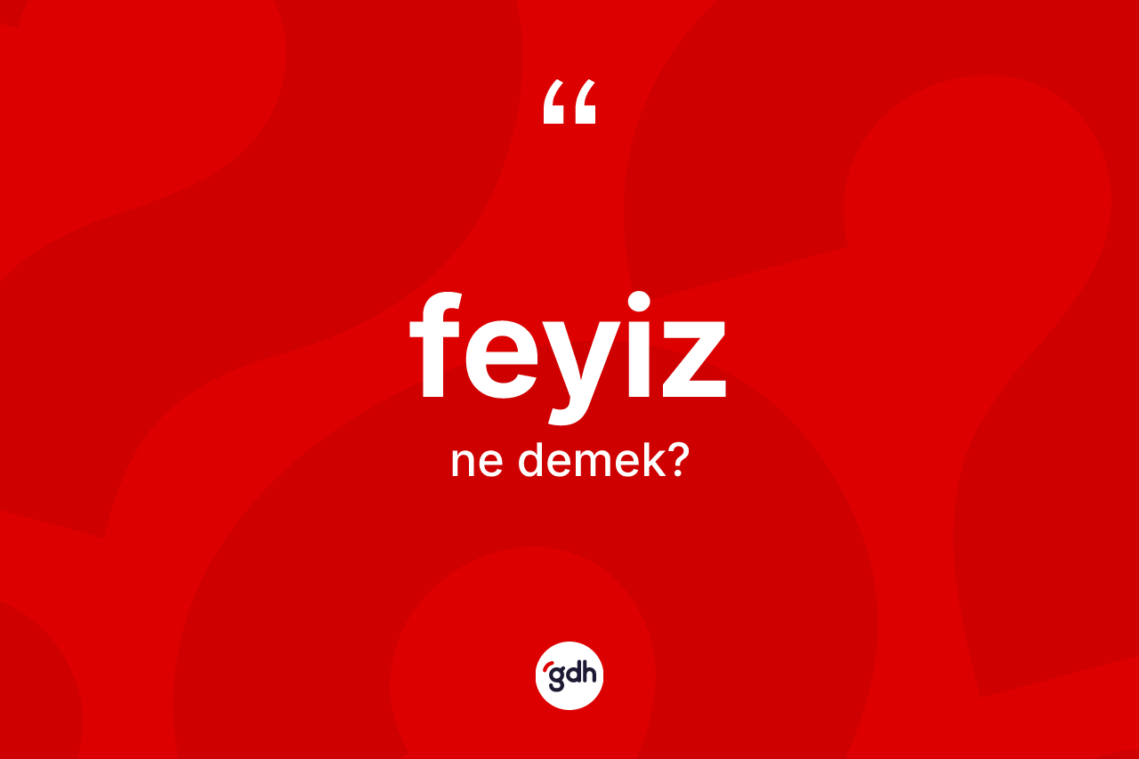 Feyiz kelimesinin sözlükteki tanımı nedir?
