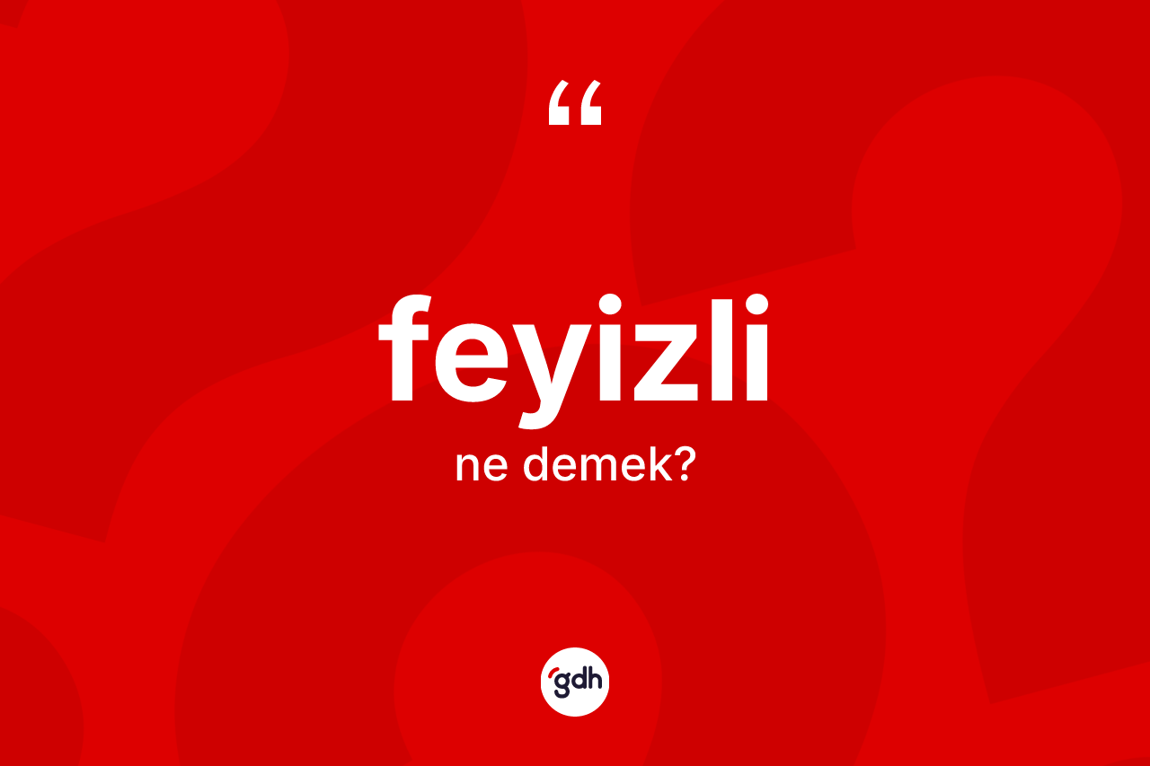 Feyizli kelimesinin sözlükteki tanımı nedir? Feyizlinin sözlükteki anlamı nedir?