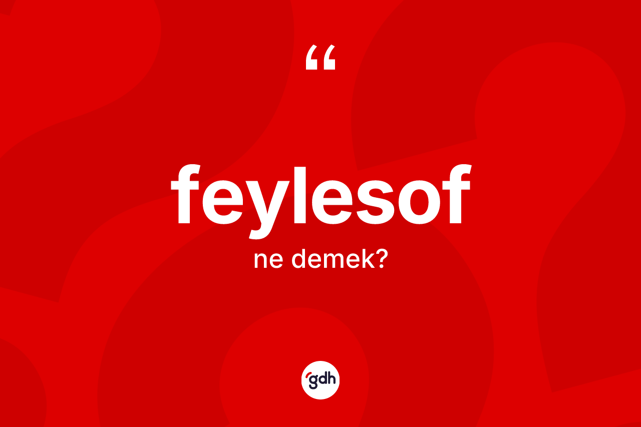 Feylesof kelimesi nedir?