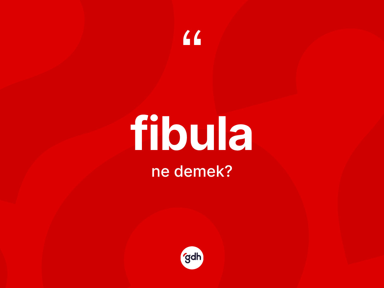 Fibula kelimesinin anlamı nedir? Fibulanın sözlükteki anlamı nedir?