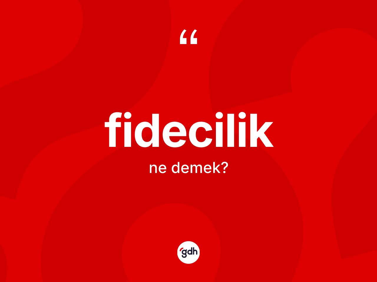 Fidecilik kelimesinin tanımı nedir? Fidecilik kelimesinin kaç farklı anlamı var?