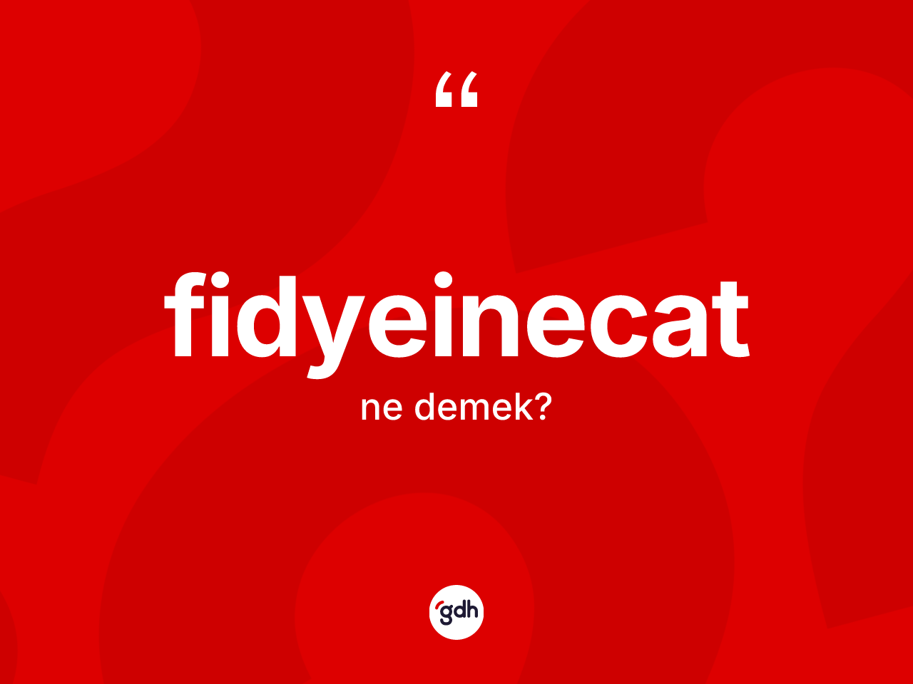 Fidyeinecat kelimesi nedir? Fidyeinecat kelimesinin özellikleri nelerdir?
