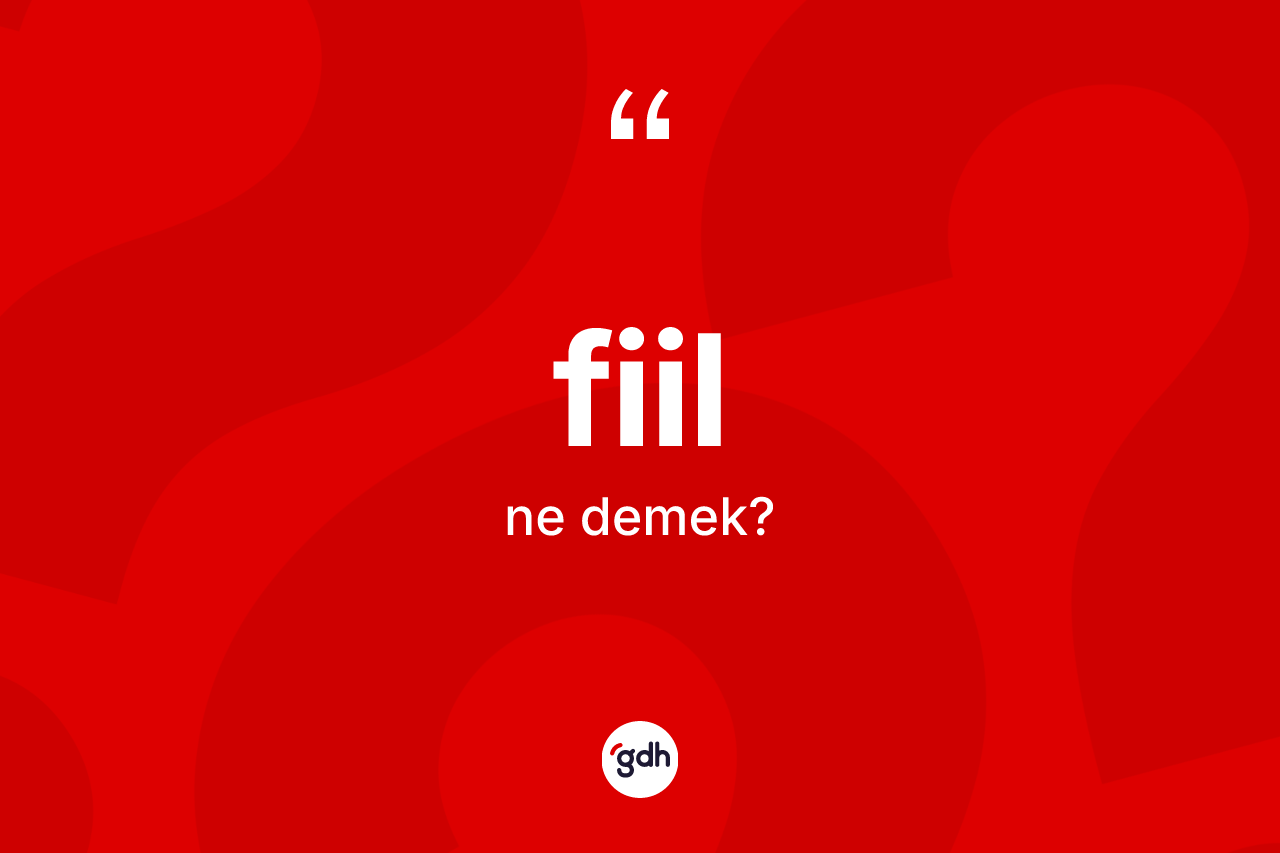 Fiil ne anlama gelir? Fiilin TDK'ya göre anlamı nedir?