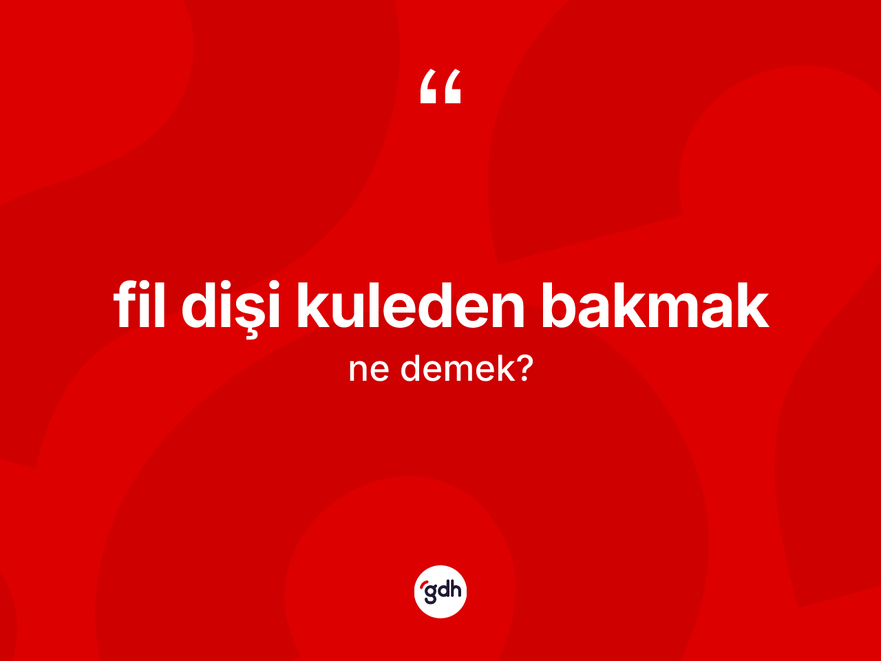 Fil dişi kuleden bakmak ne demektir? Fil dişi kuleden bakmak ifadesinin TDK'ya göre anlamı nedir?