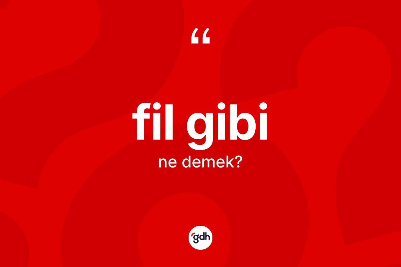 Fil gibi ifadesinin kısaca tanımı nedir? Fil gibi sözü nerede kullanılır?