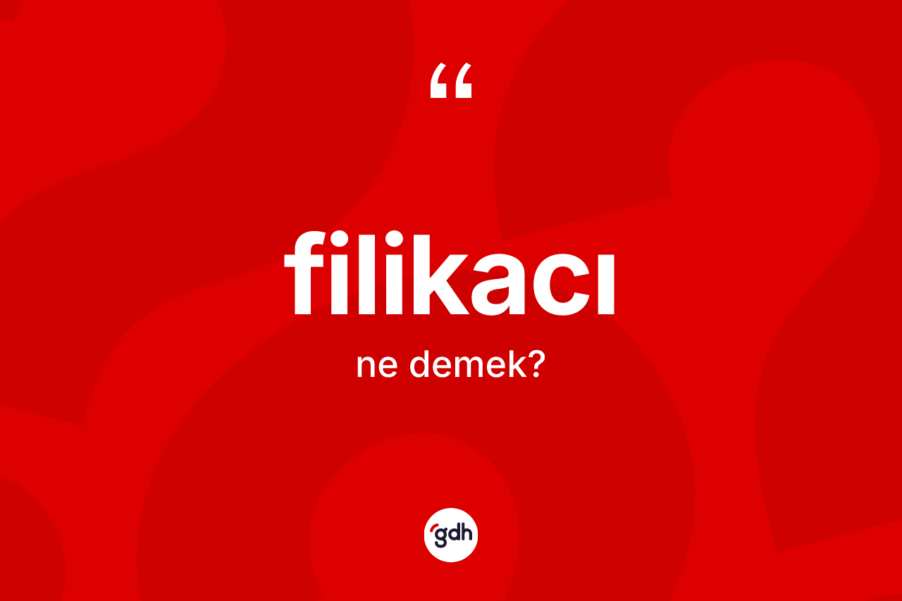 Filikacı kelimesinin anlamı nedir? Filikacı kelimesinin TDK'ya göre açıklaması nedir?