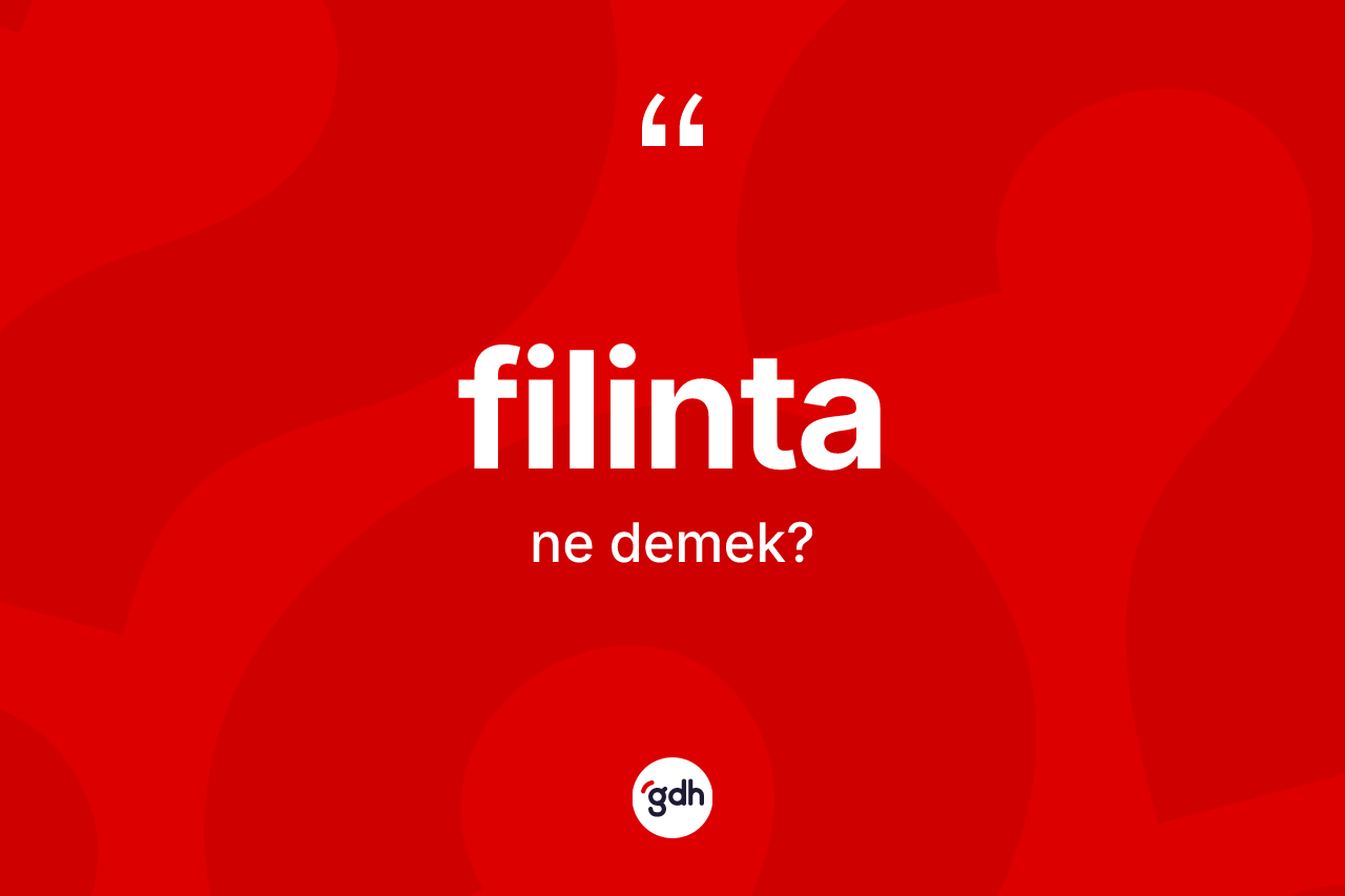 Filinta kelimesi nedir? Filintanın TDK'ya göre anlamı nedir?