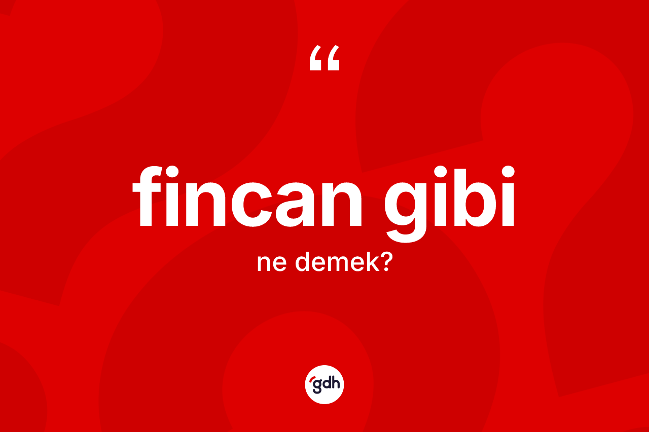 Fincan gibi ifadesinin tanımı nedir? Fincan gibi sözünün sözlük anlamı nedir?