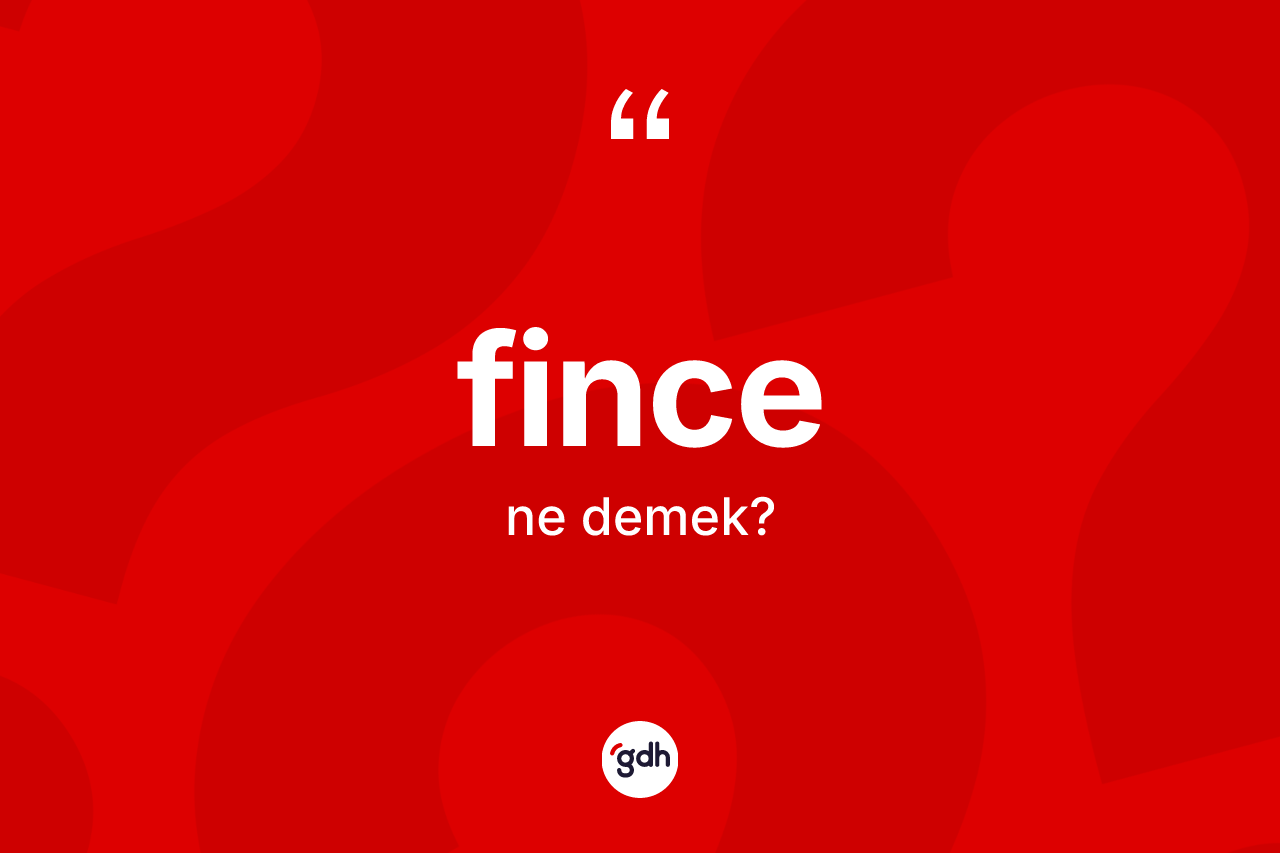 Fince kelimesinin tanımı nedir? Fince'nin TDK'ya göre anlamı nedir?