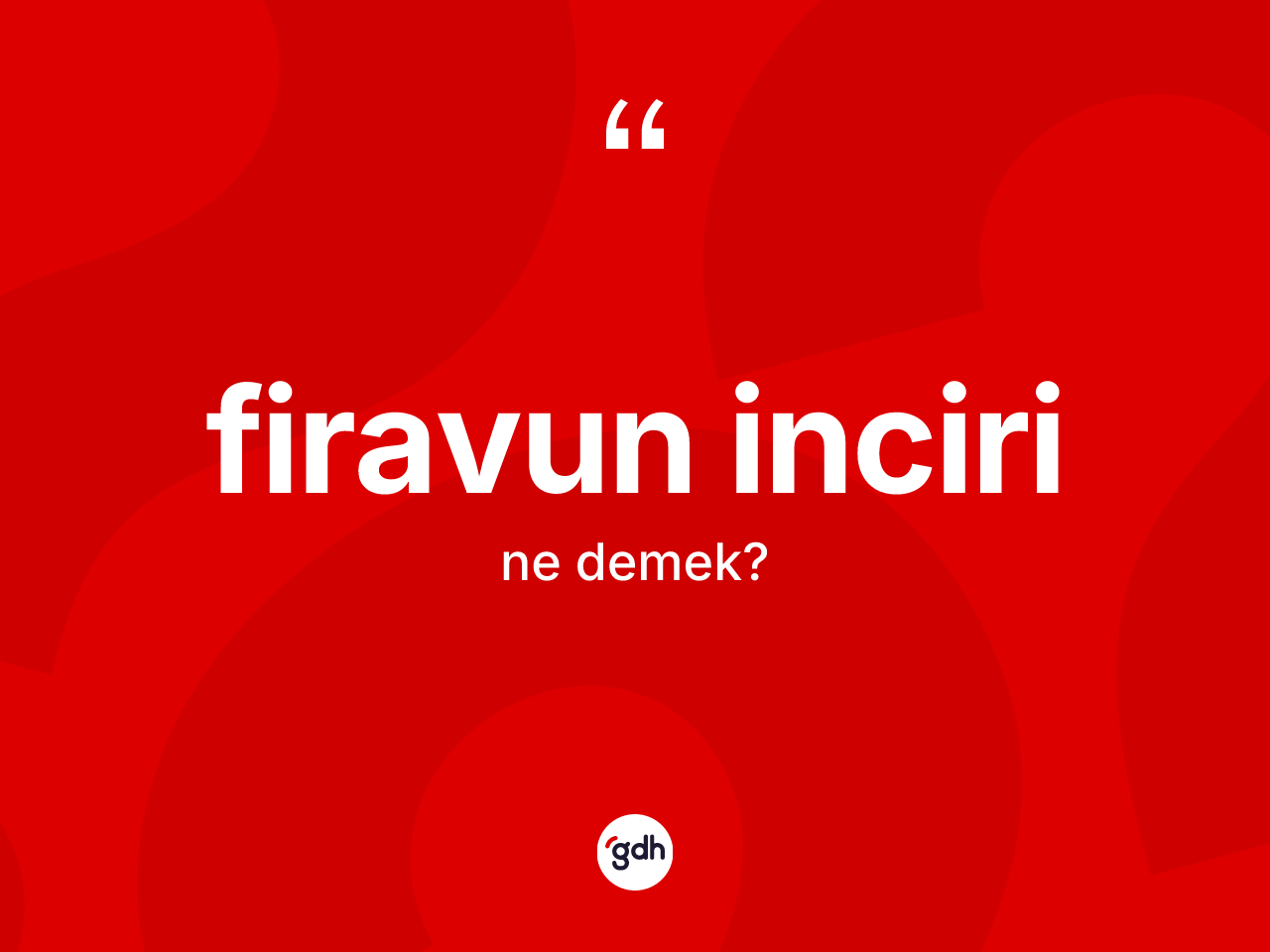 Firavun inciri ne demek? Firavun inciri kelimesinin TDK'ya göre açıklaması nedir?