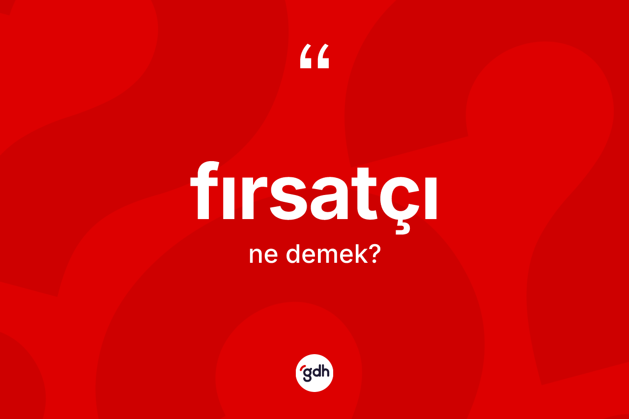 Fırsatçı ne anlama gelir? Fırsatçı kelimesinin TDK anlamı nedir?