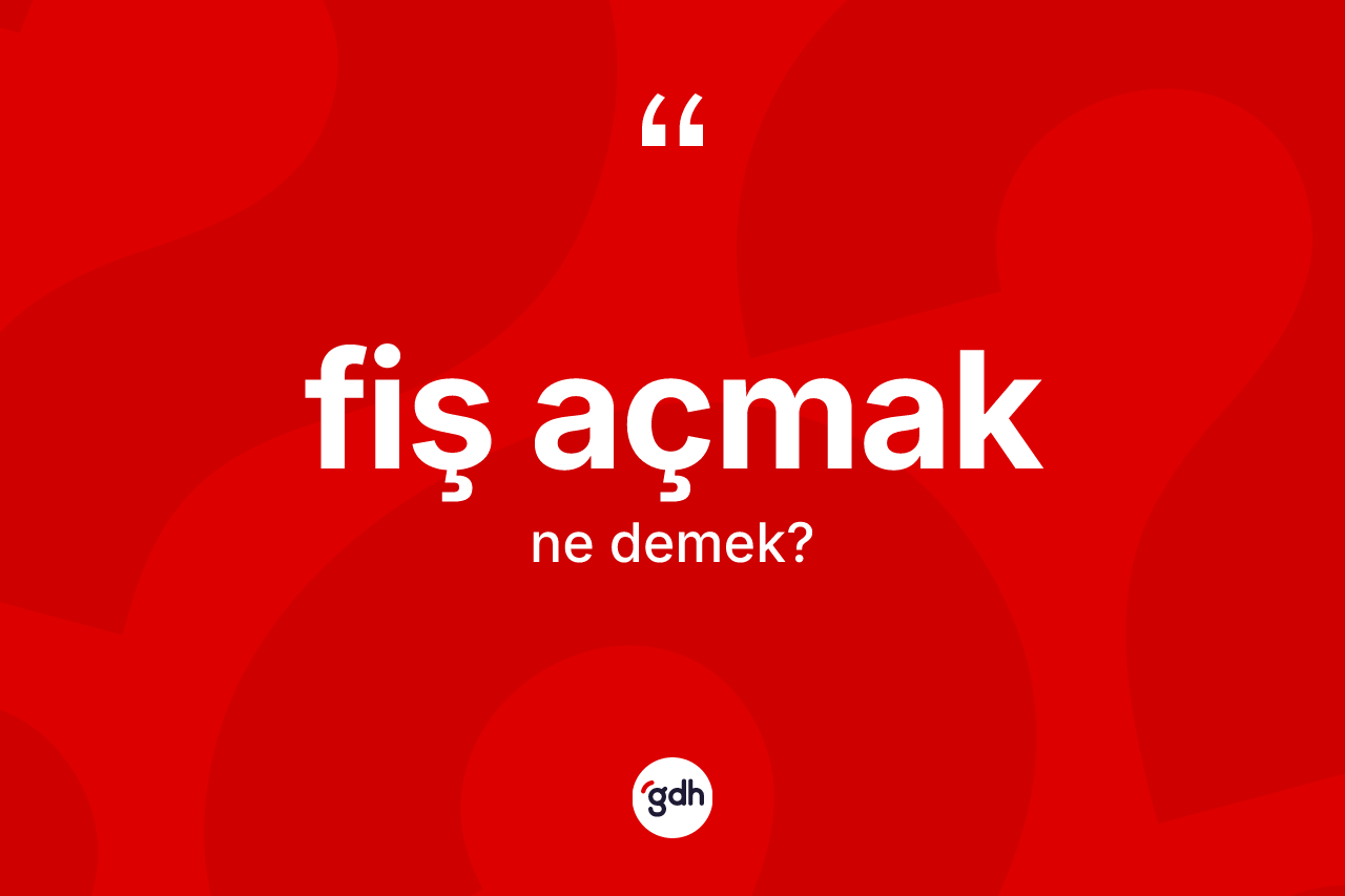 Fiş açmak ifadesinin kısaca anlamı nedir? Fiş açmak ifadesinin kaç farklı anlamı var?