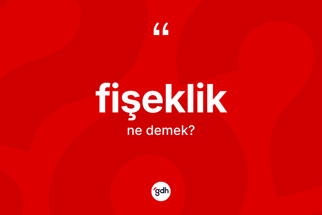 Fişeklik kelimesinin tanımı nedir?