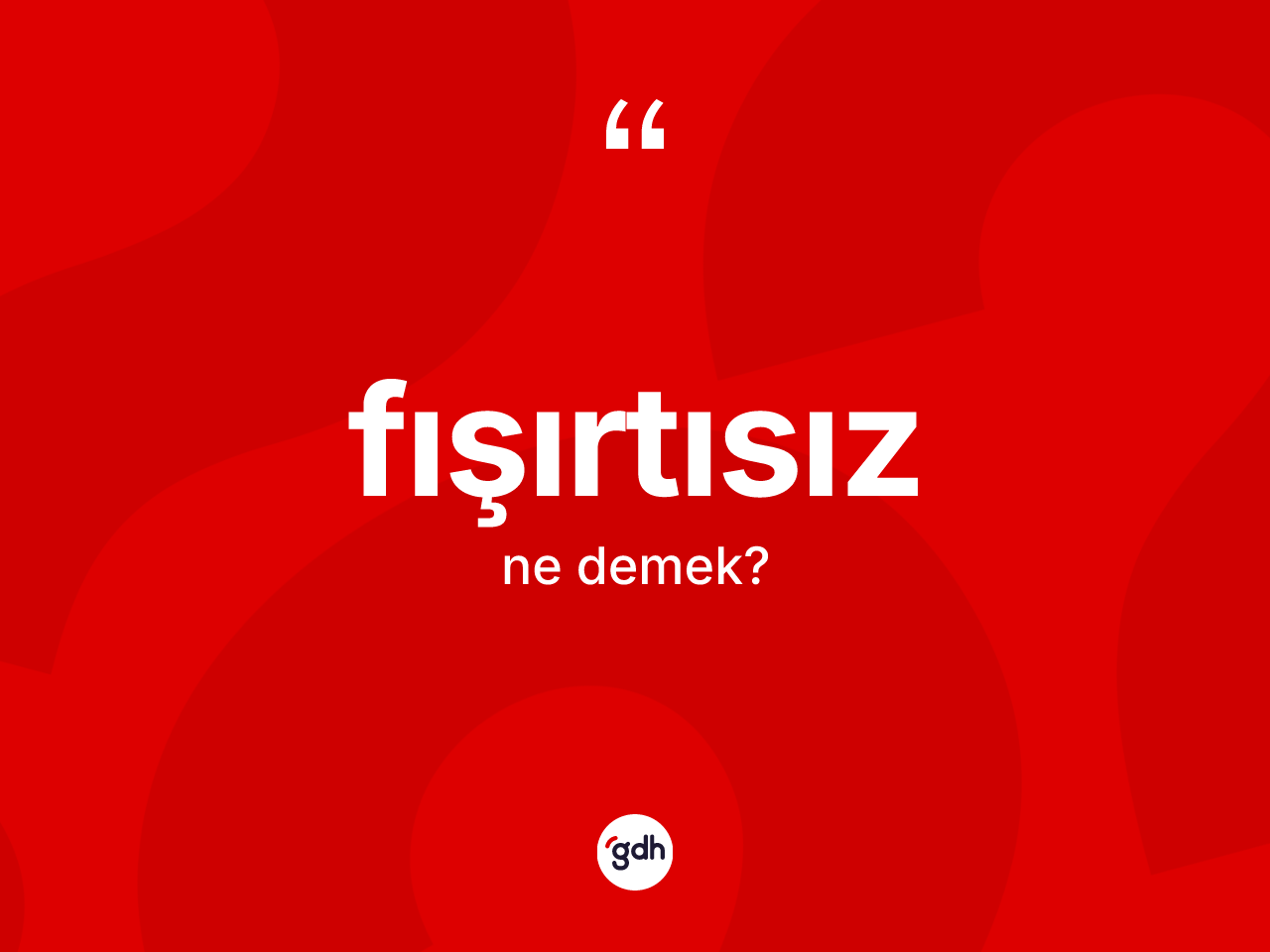 Fışırtısız kelimesinin anlamı nedir? Fışırtısızın TDK'ya göre anlamı nedir?