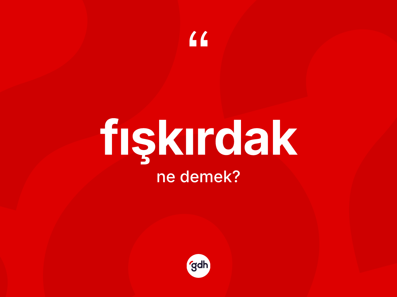 Fışkırdak ne demek? Fışkırdağın TDK'ya göre anlamı nedir?
