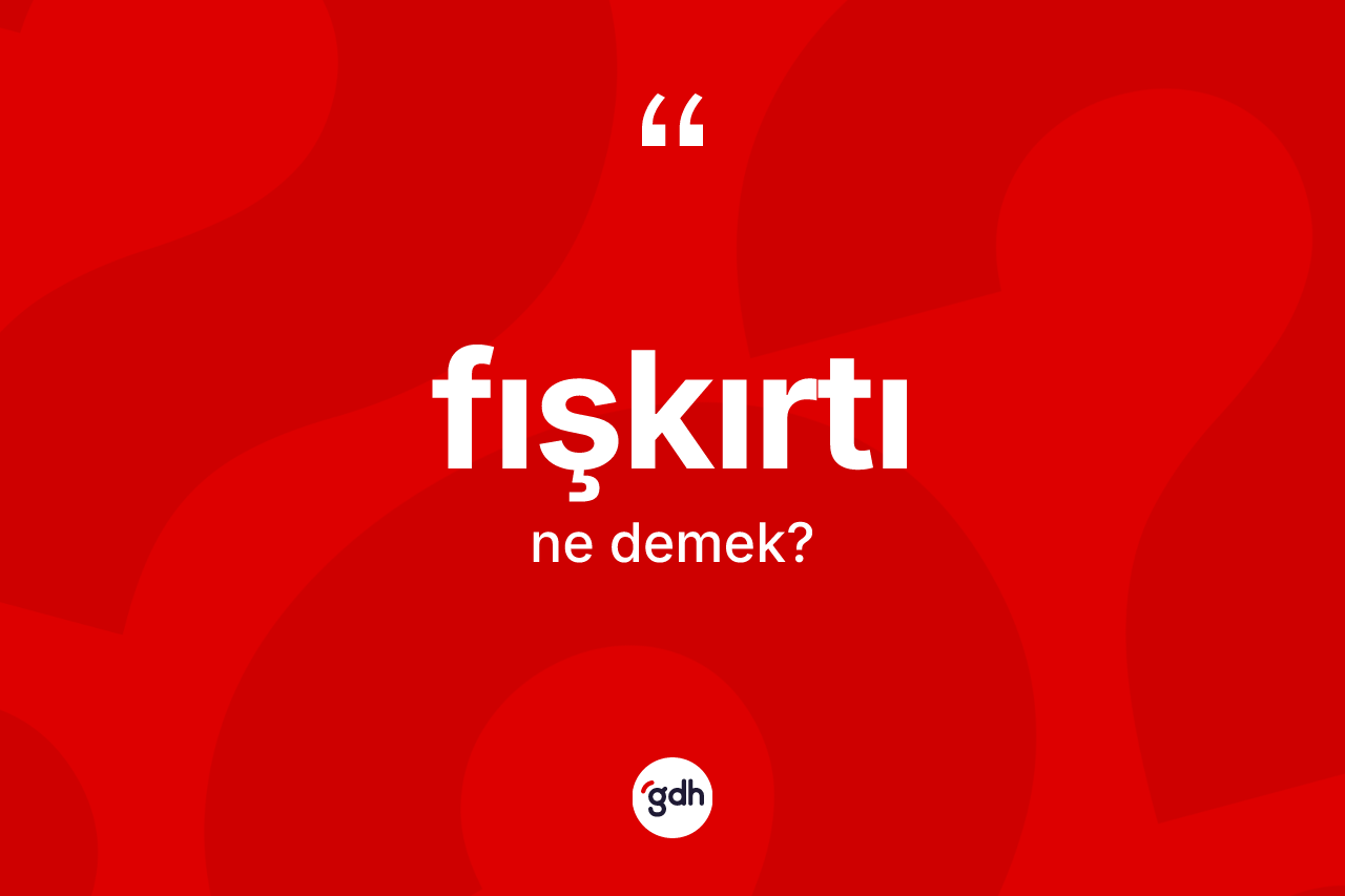 Fışkırtı kelimesi nedir? Fışkırtı kelimesinin TDK'ya göre açıklaması nedir?