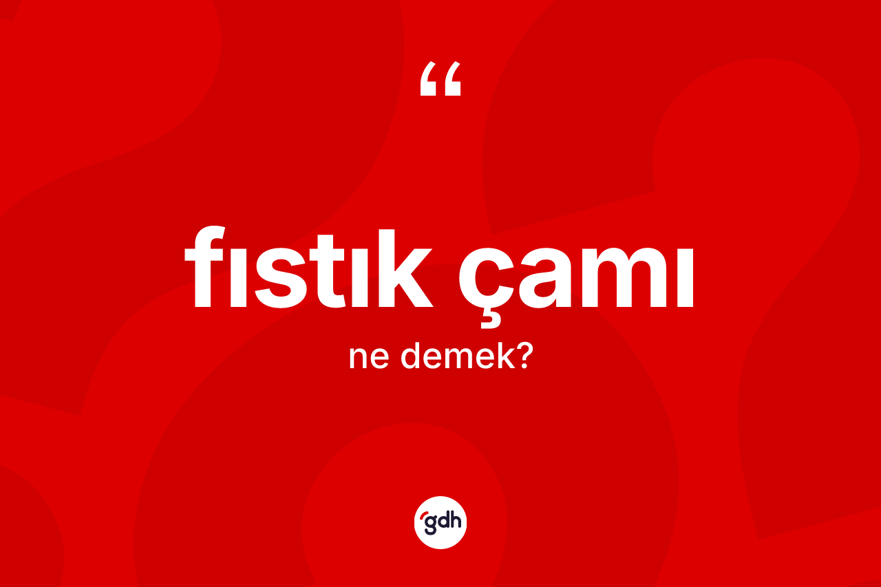 Fıstık çamı kelimesinin anlamı nedir?