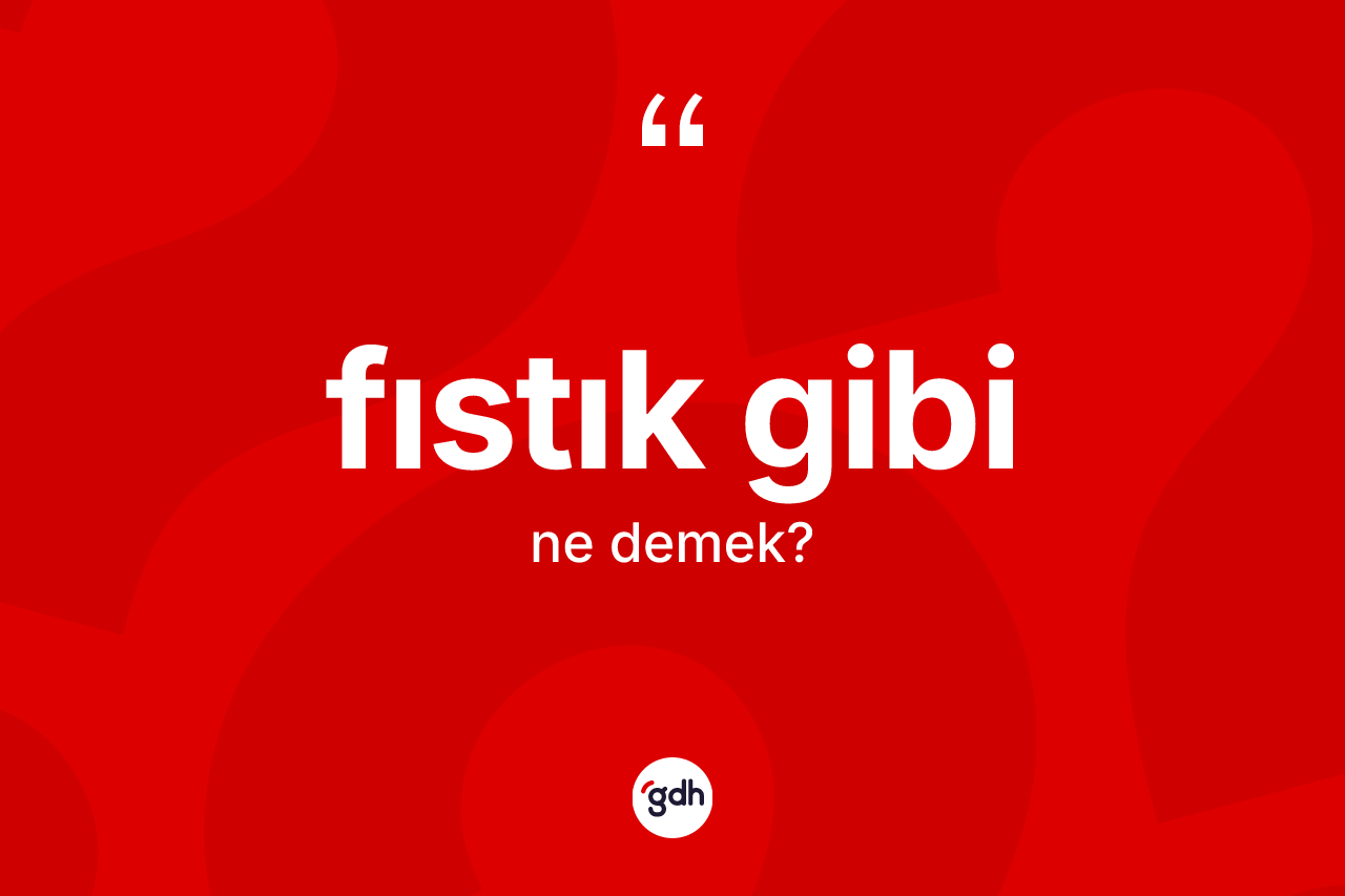 Fıstık gibi ifadesinin kısaca tanımı nedir? Fıstık gibi ifadesi nerede kullanılır?
